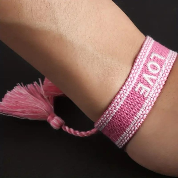 Happiness Bohemia Embroidery letter tassel Bracelet handmade Adjustable … - Picture 3 of 8